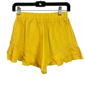Princess Polly Yellow High Waist Shorts Size 4